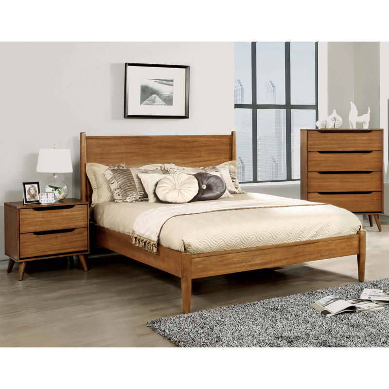 Darlia 3-Piece Bedroom Set, Queen, Oak