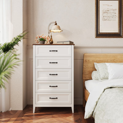 27.6-inch wide five-drawer dressing table/storage cabinet