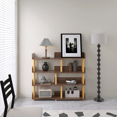 Bibliothèque de coin en bois à 4 niveaux 55 "x 45"
