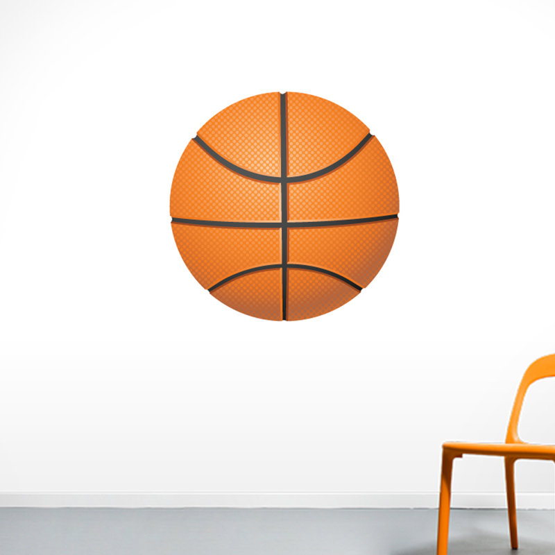 Décalcomanie murale basket, H 24 po x l 24 po