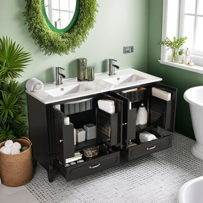 Ensemble de meuble-lavabo double 60 po