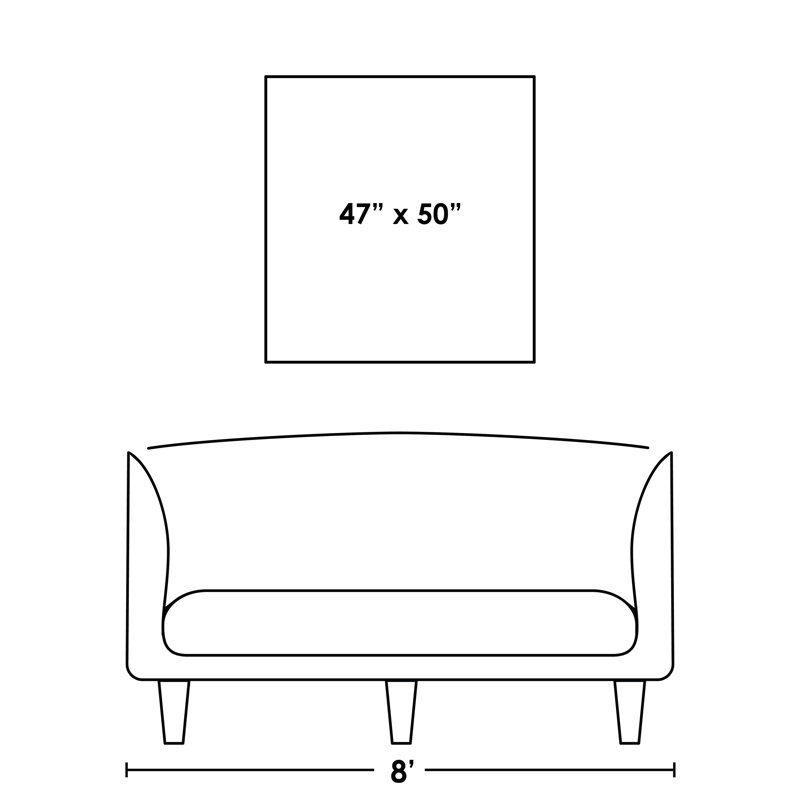Via Dolce Print by Third & Wall, 50" H x 47" W x 1.5" D, Brush Gel