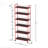Red 6-Tier Rolling Cart Gap Kitchen Slim Slide Out Storage Tower Rack with Wheels-104579785