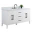 Meuble-lavabo simple 60 po avec plateau en marbre Chambery-94811339-94811333