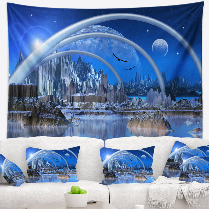 Tapisserie paysage de polyester avec accessoires suspendus inclus, H 50 po x l 60 po