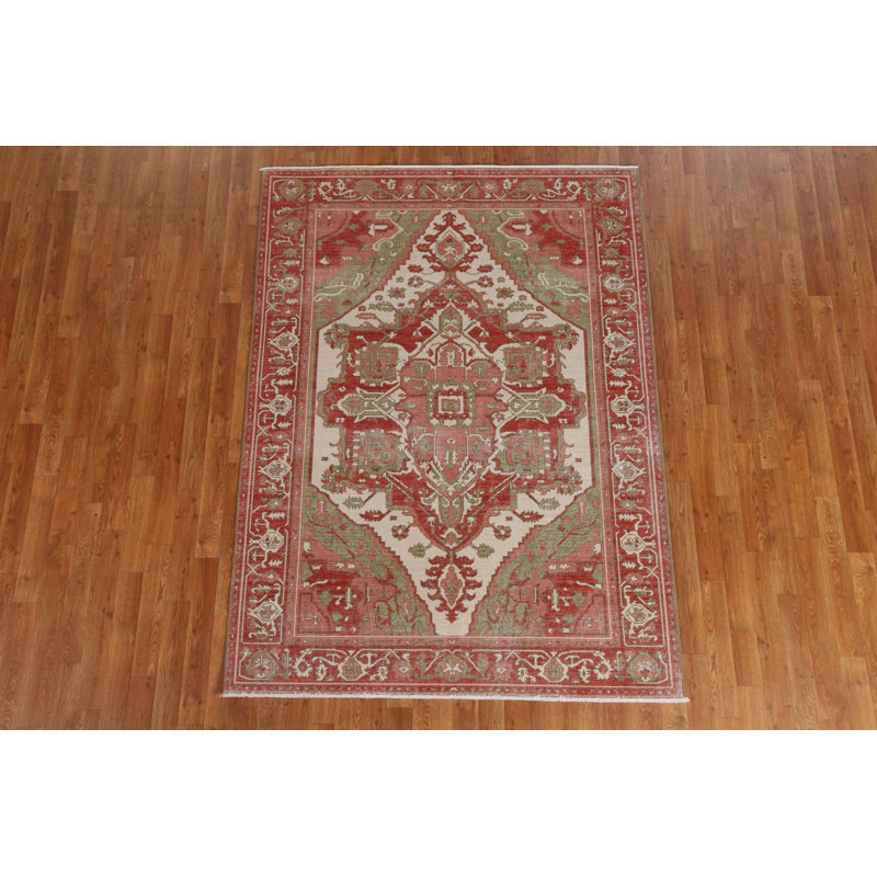 Tapis turc en laine noué à la main Heriz Serapi 5X7