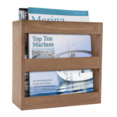 Solid Wood Free Standing Magazine Rack