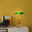 Kandace Antique Vintage Bronze Sleek Green Glass Shade Bankers Table Lamp With Pull Switch For Living Room-129105556-122625796
