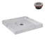 Base de douche en acrylique mat en marbre avec drain central Streamline 36 po x 36 po Streamline-118934385