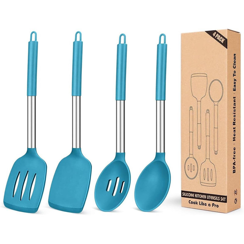 Pack of 4 Silicone Cooking Utensils Set