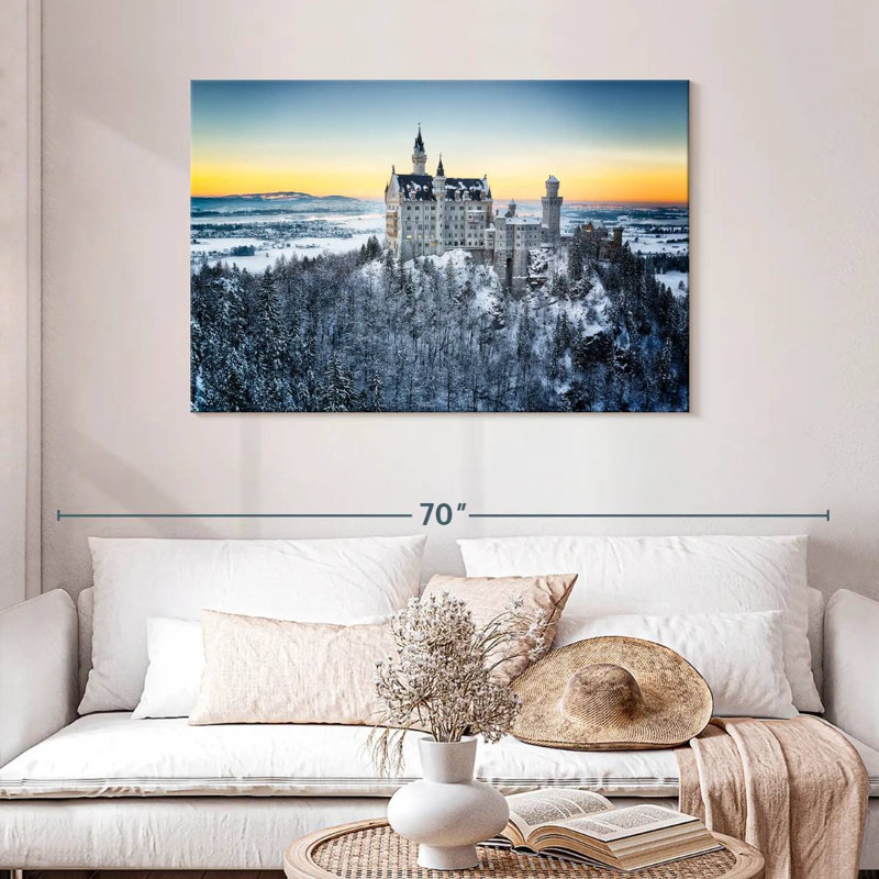 Lilie Winter Neuschwanstein Castle, H 30 po x l 45 po