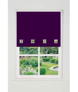 Semi Sheer Roller Shade, 140cm W x 165cm L, Purple