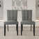 Black Wooden Dining Chair With Linen Cover