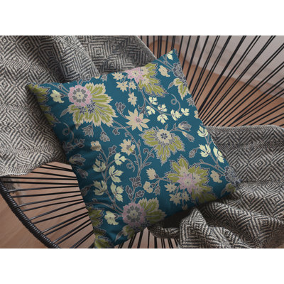 Devair Floral Broadcloth Reversible Throw Pillow