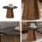 Round Coffee Table Sturdy Pedestal Wooden Tea Table For Living Room Easy To Assemble-294749657