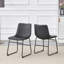 4 chaises en similicuir blanc - sièges de style moderne, minimaliste et industriel-1146090575