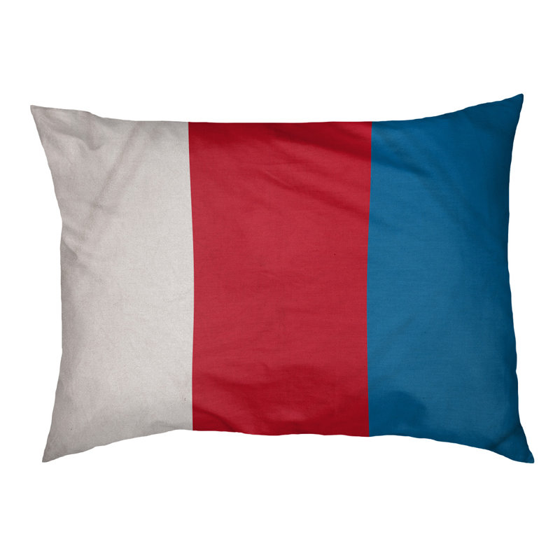 Coussin d'extérieur pour chien Mississippi Rebellion, Très grand (l 50 po x P 40 po x H 7 po), Blanc / rouge / bleu poudre