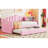 Upholstered Daybed With Trundle ,Velvet Sofabed With USB Charging Ports,No Box-Spring Needed