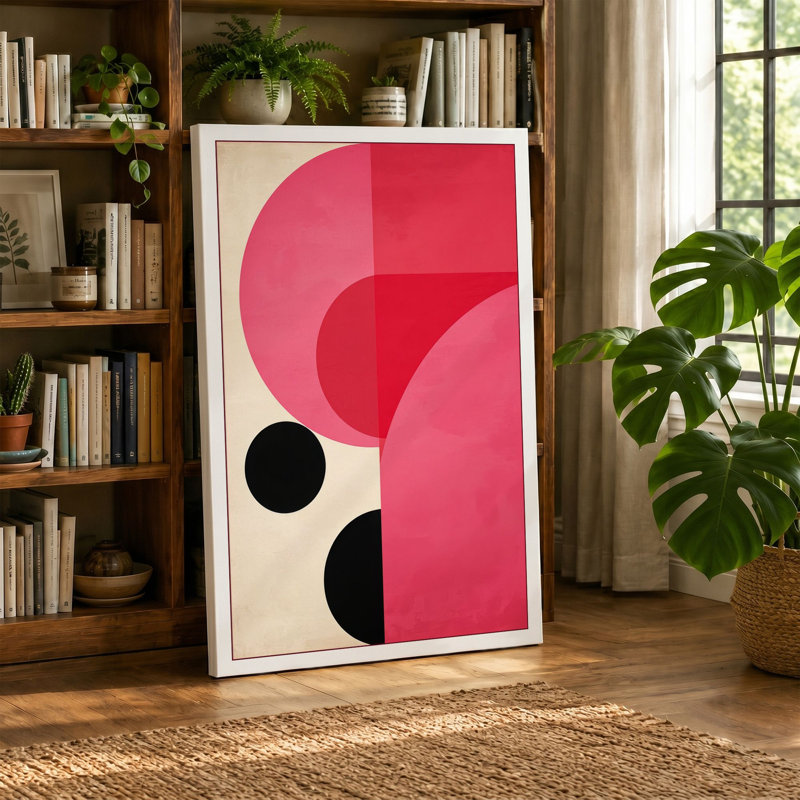 Curves in Motion Geometric - Wrapped Canvas, 24x16 - 61.0 x 40.6 cm, Ochre Border