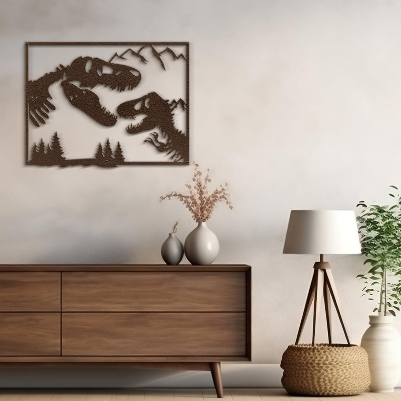 Décoration murale en métal, H 24 po x l 36 po x P 0,05 po, Bronze