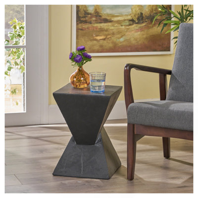 Table d'appoint moderne - table de bout élégante compatible avec le salon, la chambre à coucher ou le bureau, meubles de maison polyvalents, couleur noire