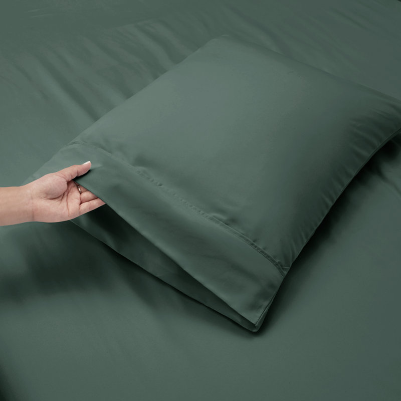Hearth & Harbor Extra Deep Pocket 4 Piece Sheets Sets, Twin XL Fitted Sheet, Forest Green