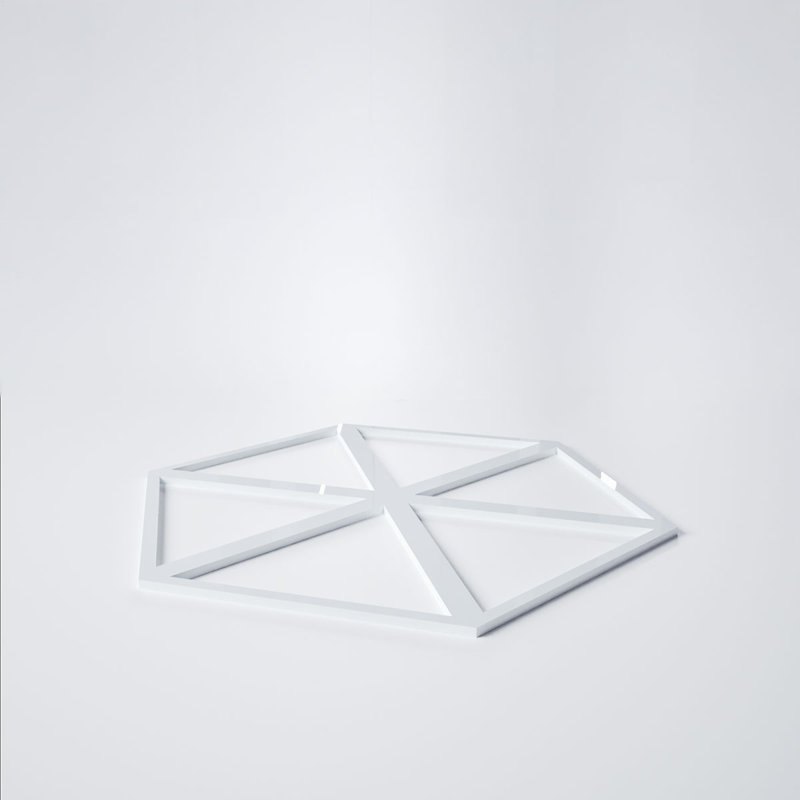 Panneaux muraux décoratifs en acrylique Pendleton, très petit, l 7 3/8 po x H 8 1/2 po x T 1/8 po, blanc, Blanc