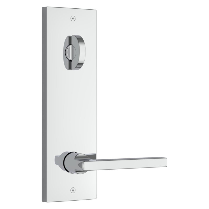 Polished Chrome Solid Brass Contemporary Door Handleset