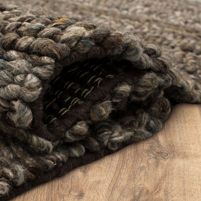 Parodos Brown Casual Solid Area Rug, Rectangle 5' x 8'