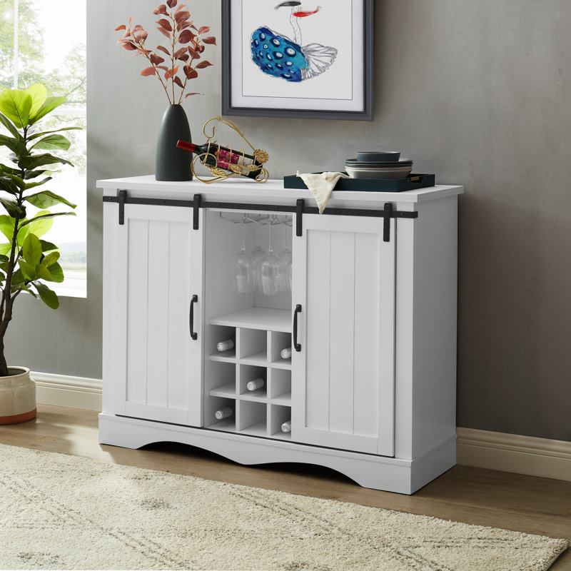 Gosport 47.48'' Bar Cabinet, White