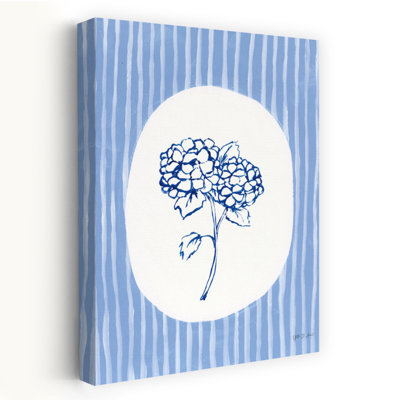 Rayures florales I, art floral contemporain