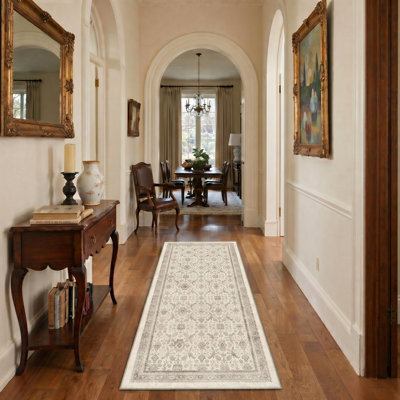 Tapis beige lavable à la machine Abastos