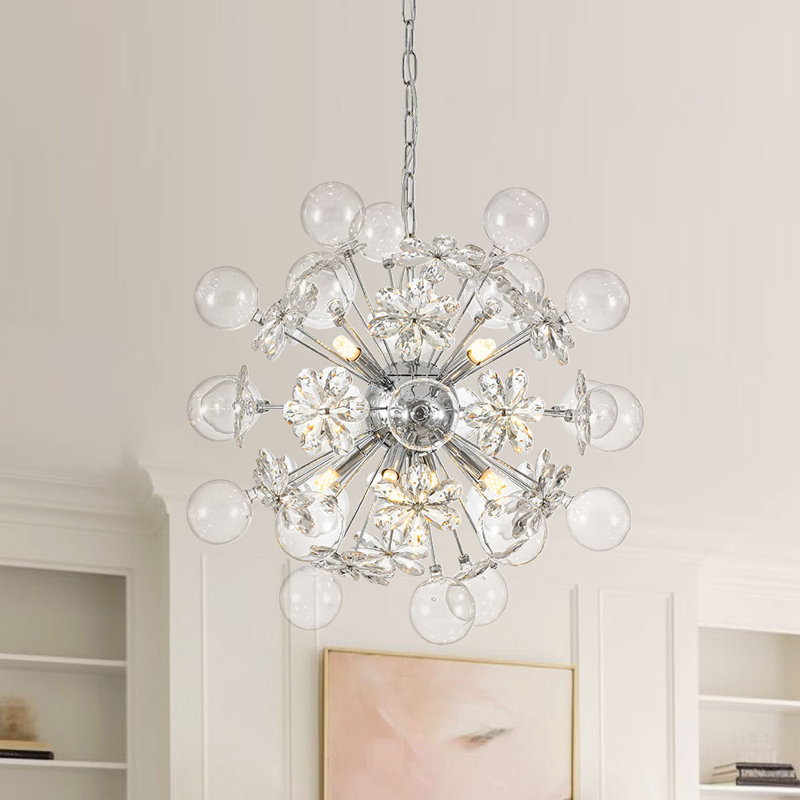 Lustre sphérique en cristal 9 lumières Spoutnik