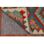 Tapis de couloir oriental géométrique en laine Kilim 3 x 13