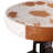 Upholstered Genuine Leather Adjustable Height Counter Stool with Iron Frame-83971091