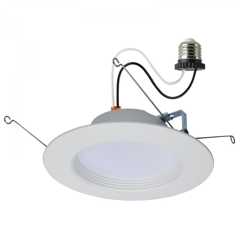 13,7 watts DEL Downlight Retrofit 5 à 6 pouces; CCT sélectionnable; Rond Finition blanche 120 volts
