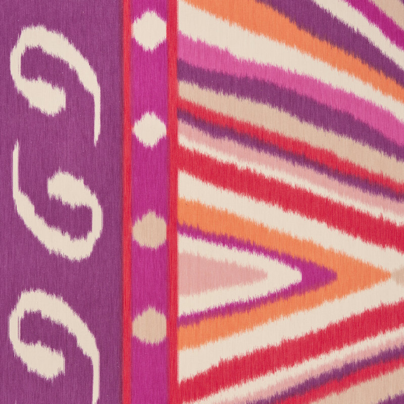 Tissu ikat Schumacher x Johnson Hartig Terence, Magenta