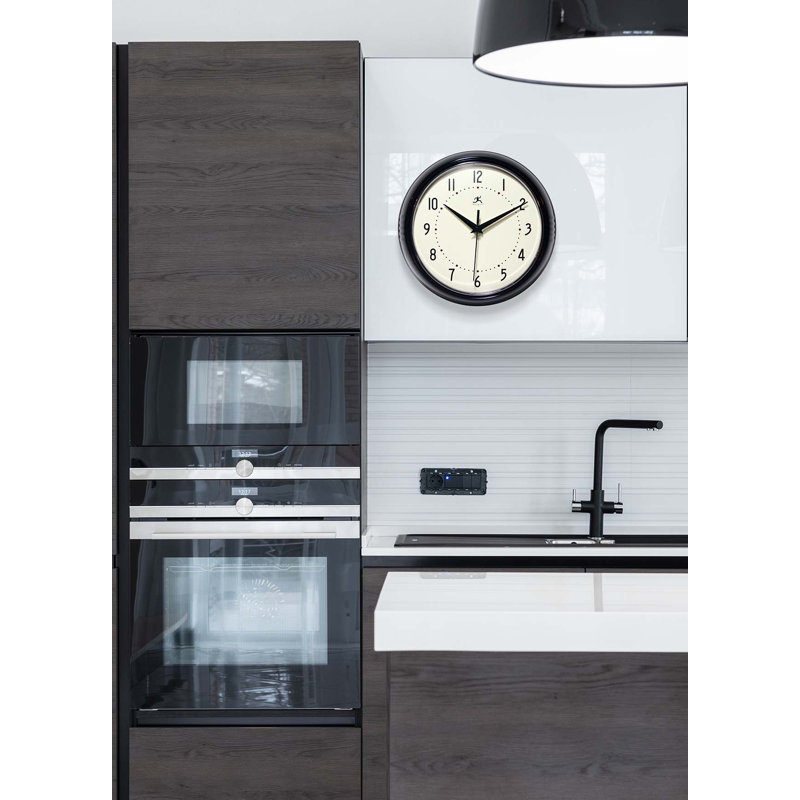 Desdra Wall Clock, Small, Black