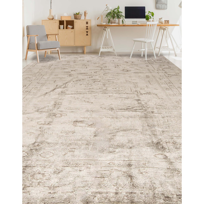 Neo Villa Oriental Area Rug in Gray, Rectangle 9'1" x 11'7"