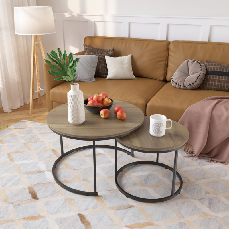 Ensemble de 2 tables basses gigognes