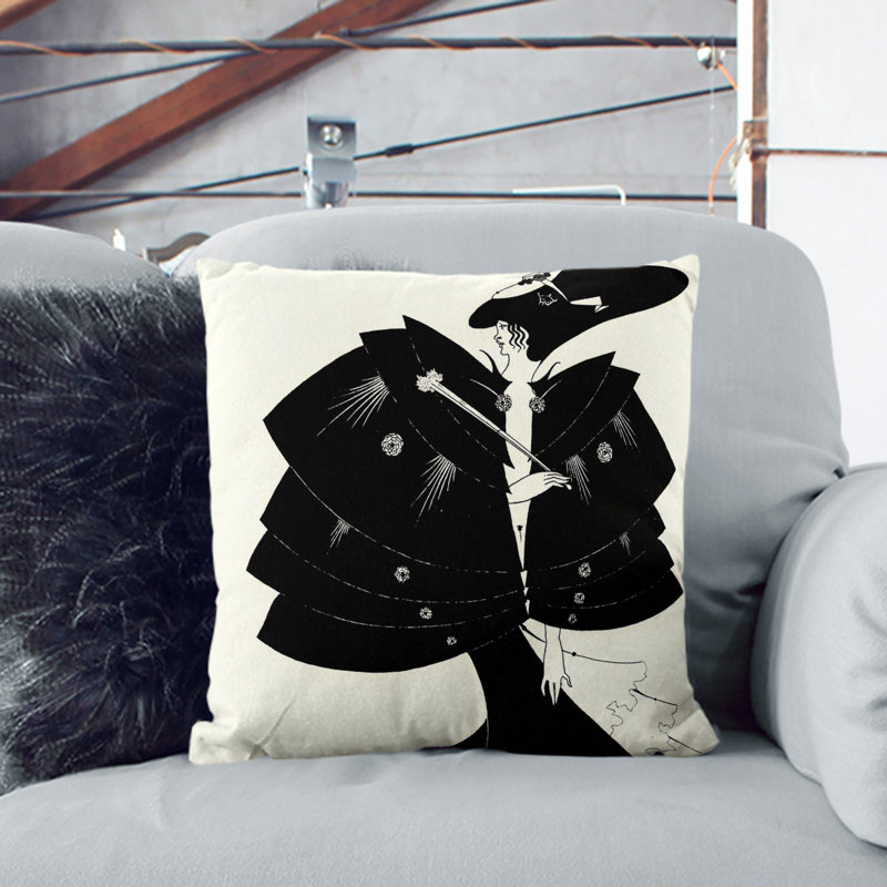 The Black Cape Vol.2 Scatter Cushion, White/Black, 55cm H x 55cm W x 20cm D