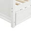 Lit de jour simple en bois avec lit gigogne simple (blanc)