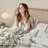 3 Piece Cotton Comforter Set with Chenille Tufting and Printed Design