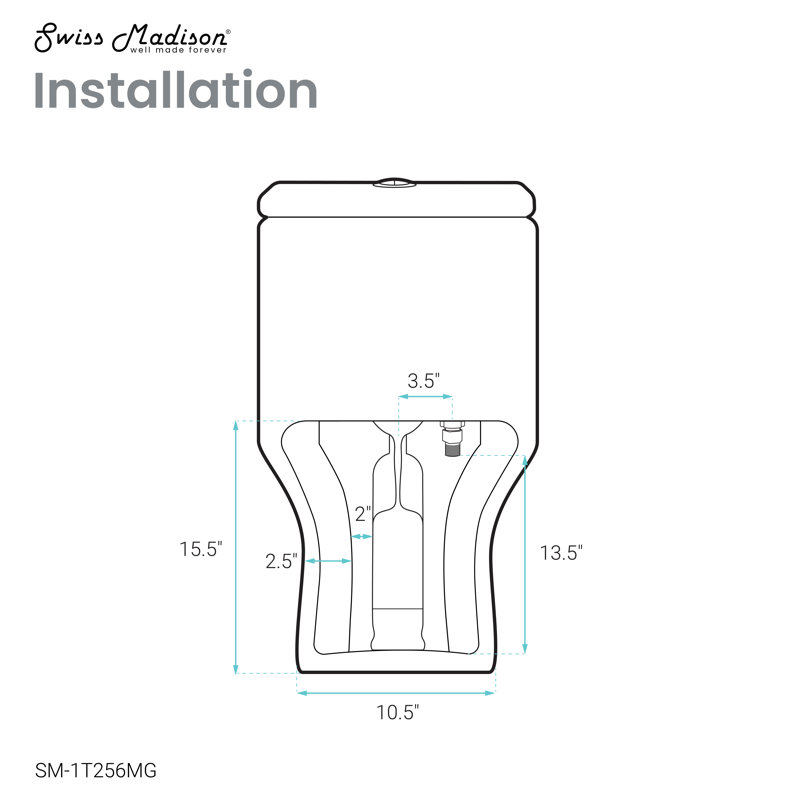Carre One-Piece Square Toilet Dual-Flush in Matte Gray1.1/1.6 gpf