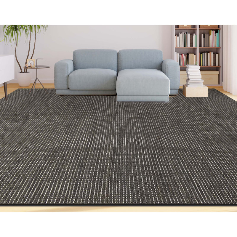 Jute / Sisal Area Rug in Dark Gray