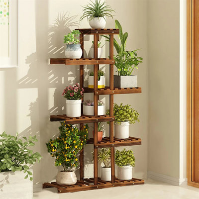 Wardlow Solid Wood Plant Stand 6 Tier
