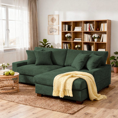 Canapé modulaire en chenille 2 pièces