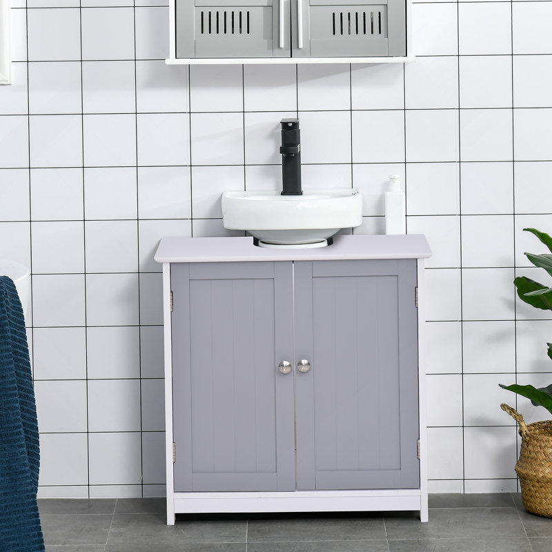 Armoire de rangement, armoire de meuble-lavabo, armoire de salle de bain sous évier avec tablette interne réglable
