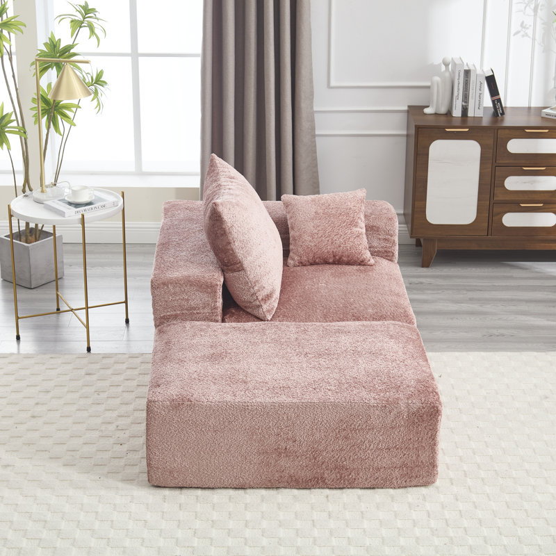 Canapé Boucle 67,72 "l, Bouclé rose