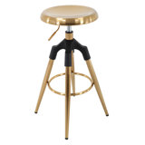 Asine Swivel Adjustable Height Bar Stool
